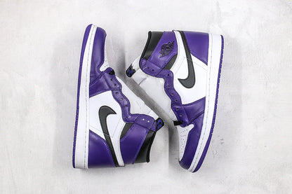 Nike Air Jordan 1 Retro High-Top Purple/White Sneakers