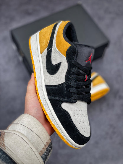 Nike Air Jordan 1 Low Sail University Gold Sneakers