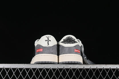 Travis Scott Fragment Design Nike Air Jordan 1 Low OG SP Black Grey White Casual Sports Shoes