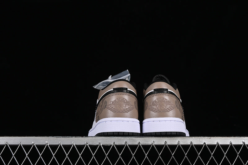Nike Air Jordan 1 Low White Black Brown Sneakers