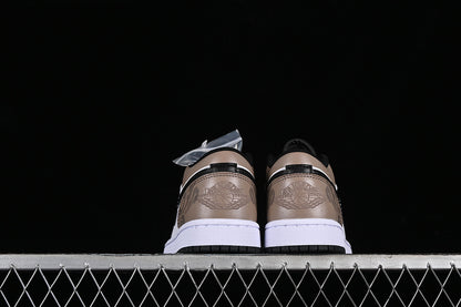 Nike Air Jordan 1 Low White Black Brown Sneakers