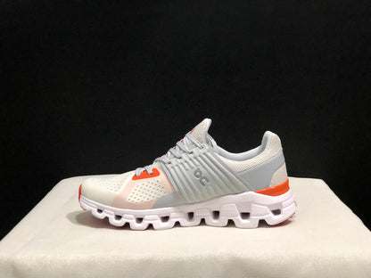 On Running Cloudswift Cushioning Running Shoes Light Grey/Orange/Milky White