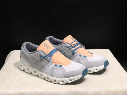 On Running Cloud 5 Lightweight Running Shoes Clacial Grey/Light Orange