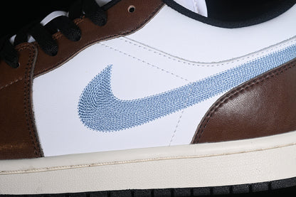 Nike Air Jordan 1 Low Dark Brown White Sneakers