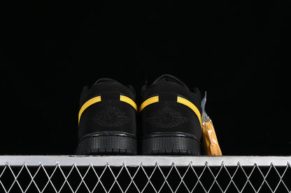 Nike Air Jordan 1 Low Gold Label Black Sneakers