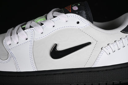 Nike Air Jordan 1 Low Method Of Make Black Sole White Grey Sneakers