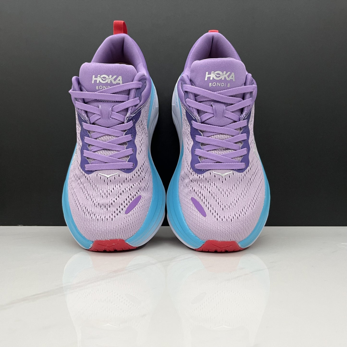 Hoka One One Bondi 8 Breathable Low-top Running Shoes Sneakers Light Purple