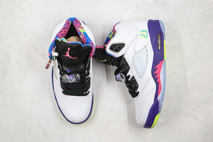 Nike Air Jordan 5 Retro Alternate Bel-Air White Purple Green Sneakers