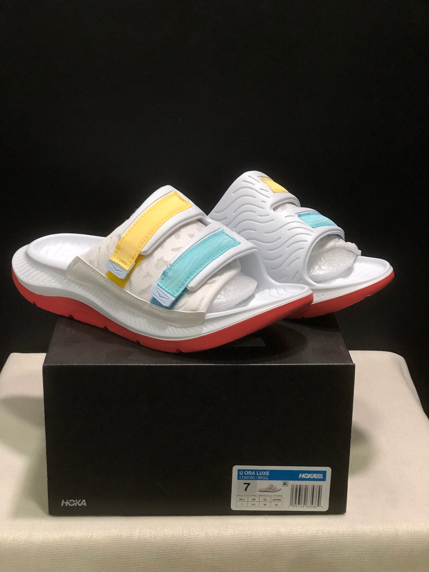 Wtaps x Hoka One One Ora Luxe Comfortable Sandals White/Red