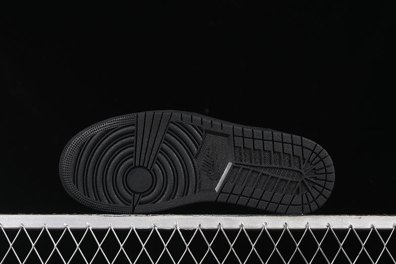 Nike Air Jordan 1 Low Metallic Silver Pure Black Sneakers