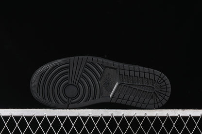 Nike Air Jordan 1 Low Metallic Silver Pure Black Sneakers