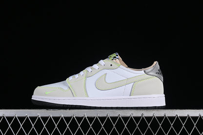 Nike Air Jordan 1 Low OG Black Sole White Ghost Green Sneakers
