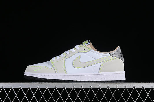 Nike Air Jordan 1 Low OG Black Sole White Ghost Green Sneakers