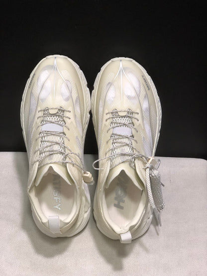 Hoka One One Satisfy x Mafate Speed 4 Breathable Fashion Running Shoes Sneakers White