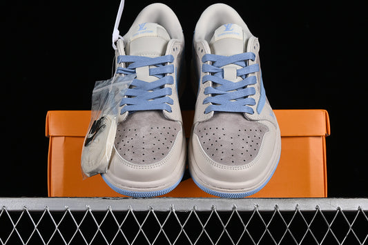 Nike Air Jordan 1 Low OG SP Travis Scott Fragment Design LV Grey Blue Sneakers