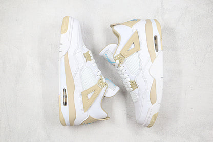 Nike Air Jordan 4 Retro Sand Linen White Tan Brown Sneakers