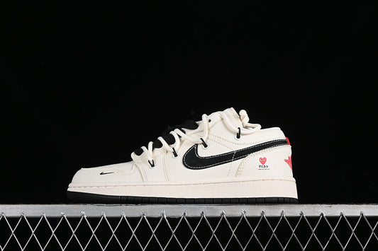Nike Air Jordan 1 Low PLAY White Black Sneakers