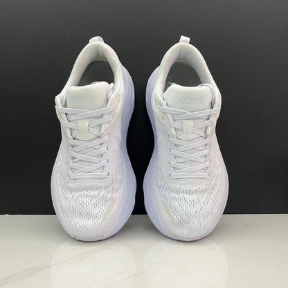 Hoka One One Bondi 8 Breathable Low-top Running Shoes Sneakers White