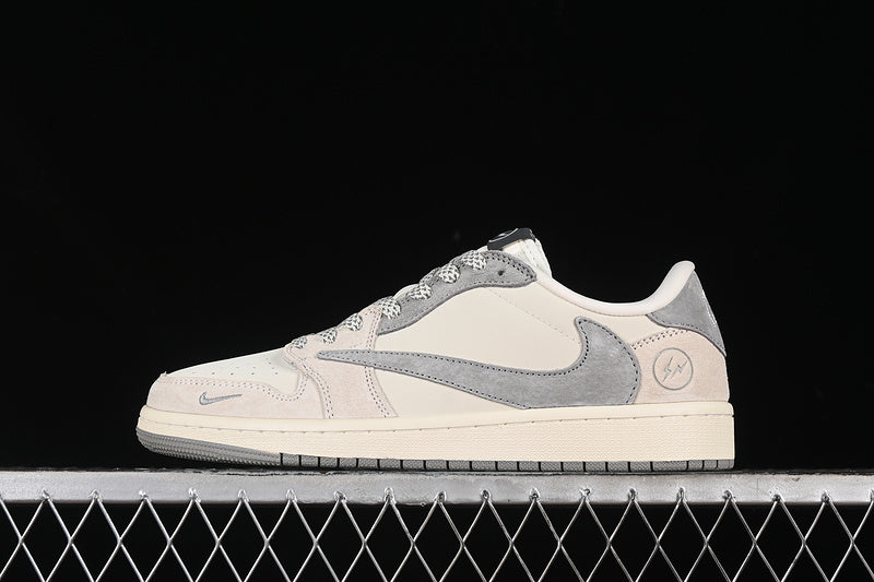 Nike Air Jordan 1 Low Travis Scott Fragment Design OG SP Grey White Sneakers