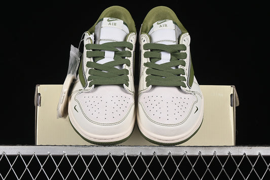 Nike Air Jordan 1 Low Travis Scott Fragment Design OG SP Grass Green White Sneakers