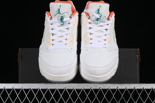 Nike Air Jordan 5 Low Golf NRG Lucky Good Sail Neptune Green White Sneakers