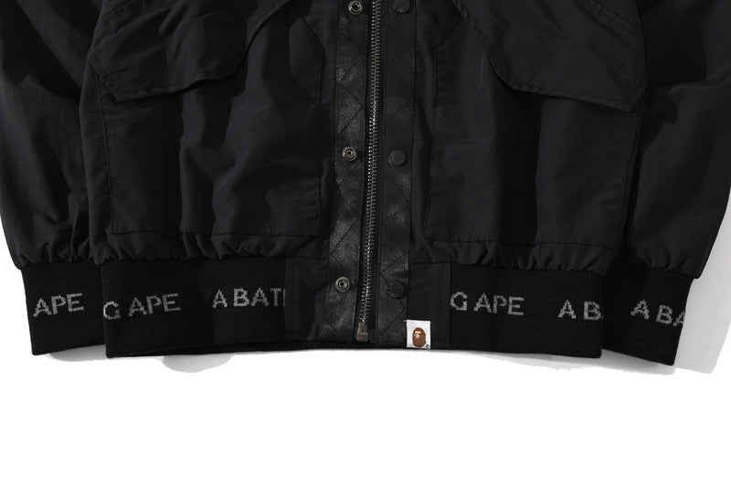 A Bathing Ape BAPE Shark Head Bump Camouflage Flight Jacket
