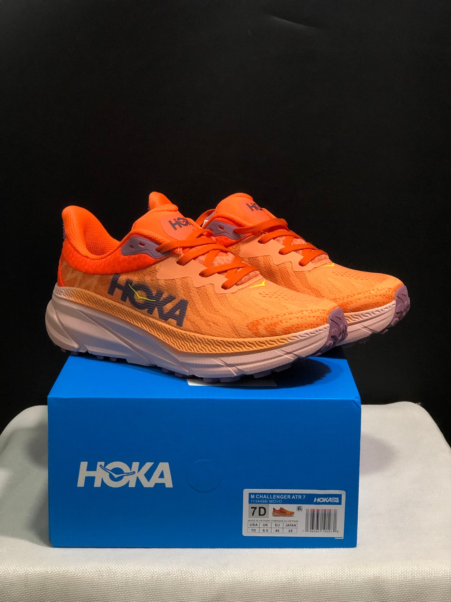 Hoka One One Challenger 7 Shock-absorbing Breathable Running Shoes Sneakers Orange