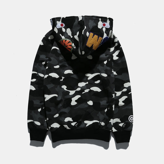 A Bathing Ape BAPE Shark Head Noctilucent Series Hoodie Fleck