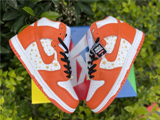 Nike SB Dunk High Stars Orange Sneakers