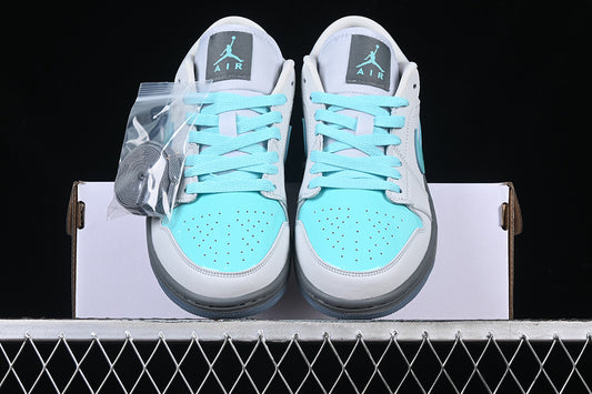 Nike Air Jordan 1 Low Photon Dust Aurora Green Smoke Grey Sneakers