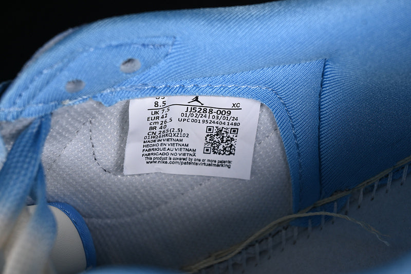 Nike Air Jordan 1 Low OG SP Travis Scott Fragment Design Blue Sole White Blue Black Sneakers