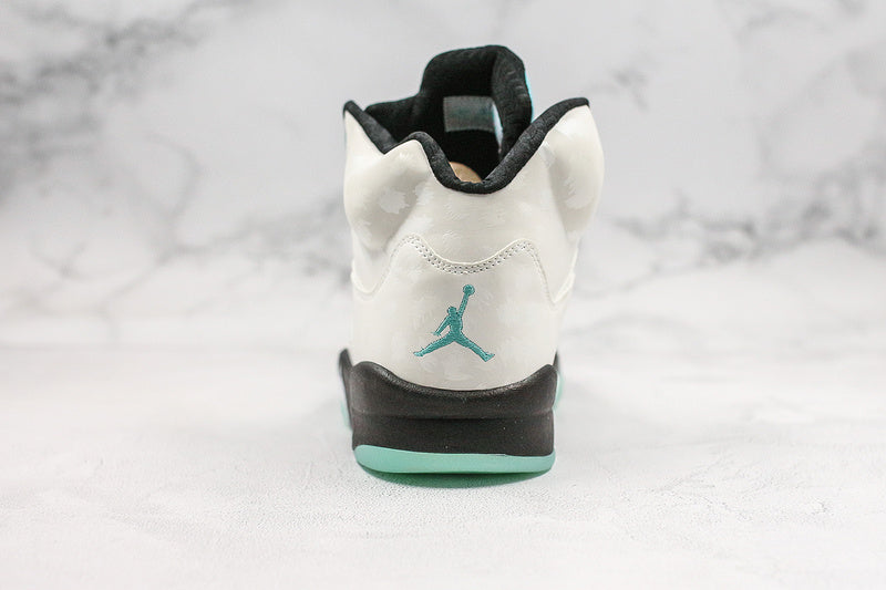 Nike Air Jordan 5 Retro White Island Green Sneakers