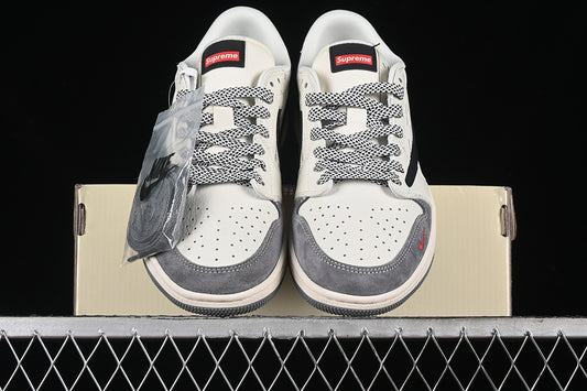 Travis Scott Fragment Design Nike Air Jordan 1 Low OG SP Black Grey White Casual Sports Shoes