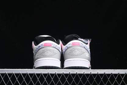 Nike Air Jordan 1 Low Black Sole Blue Pink White Sneakers