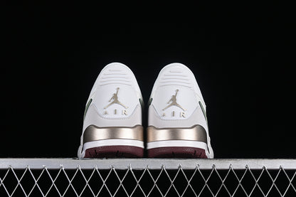 Nike Air Jordan Legacy 312 Year Of The Dragon Sail Metallic Grain Oil Green Grey White Sneakers