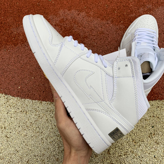 Nike Air Jordan 1 Retro Mid SE White Red Euro Tour 2020 Sneakers