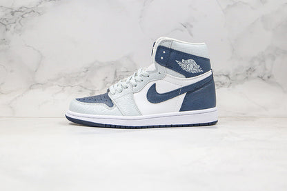 Nike Air Jordan 1 Retro Gray Navy Sneakers