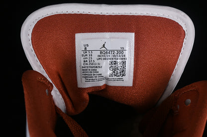Nike Air Jordan 1 Mid White Dusty Peach Night Maroon Sail Sneakers