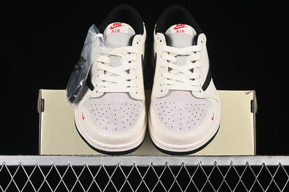 Travis Scott Fragment Design Nike Air Jordan 1 Low OG SP Black Sole Grey White Sneakers