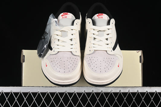 Travis Scott Fragment Design Nike Air Jordan 1 Low OG SP Black Sole Grey White Sneakers