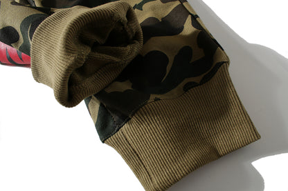 A Bathing Ape Shark Head Camouflage Pants Green