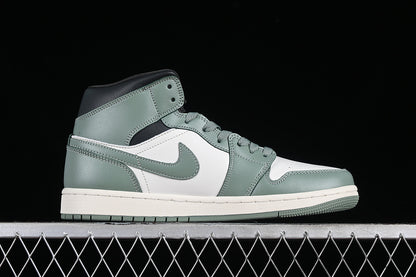 Nike Air Jordan 1 Mid Anthracite Jade Smoke Sail Legend Sneakers