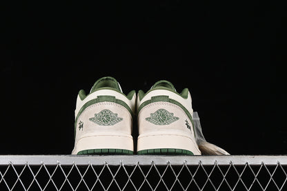 Nike Air Jordan 1 Low Off-White Green Sole Coconut Milk White Sneakers