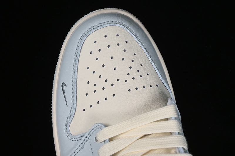 Nike Air Jordan 1 Low White Cream Blue Sneakers