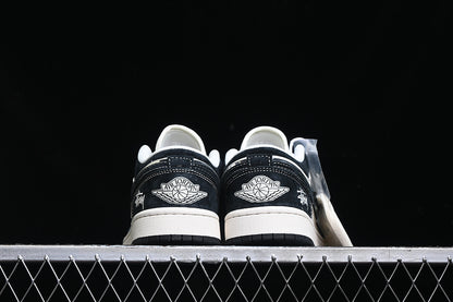 Nike Air Jordan 1 Low Grayish Blue Black White Sneakers
