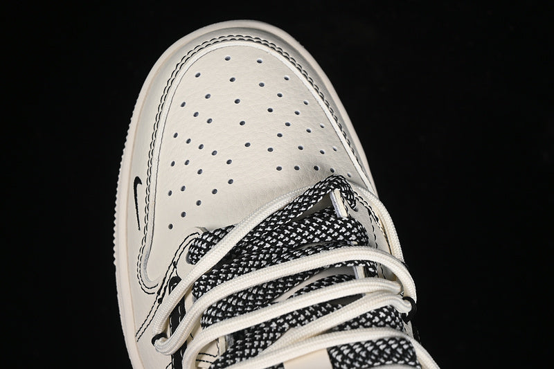 Travis Scott Fragment Design Nike Air Jordan 1 Low Supreme OG SP Black White Sneakers