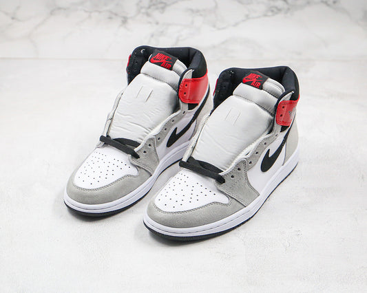 Nike Air Jordan 1 Retro High OG GS Smoke Grey Red Sneakers