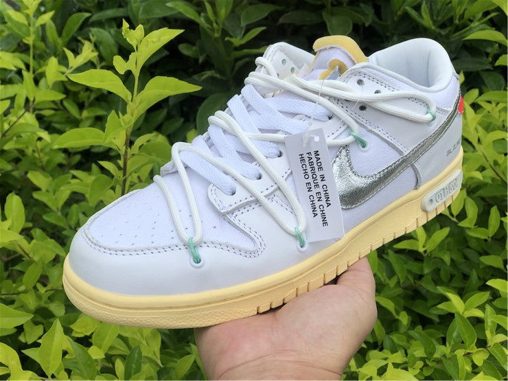 Nike Dunk Low Off-White "Lot 01" White Sneakers