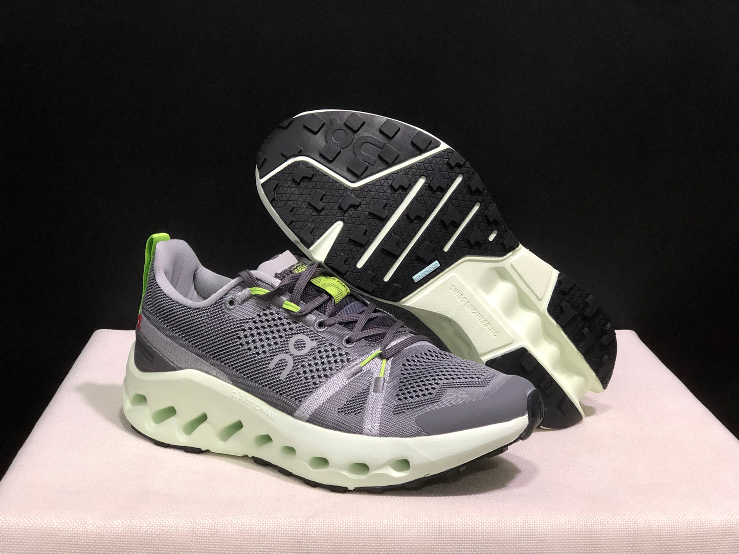On Running Cloudsurfer Trail Waterproof Comfortable And Breathable Running Shoes Iron/Lima