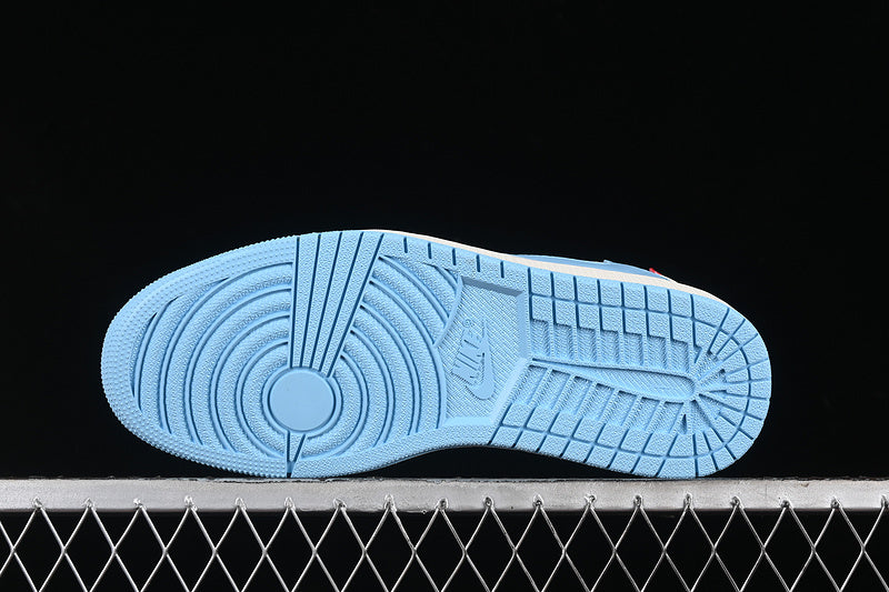 Travis Scott Fragment Design Nike Air Jordan 1 Low OG SP Sky Blue White Sneakers